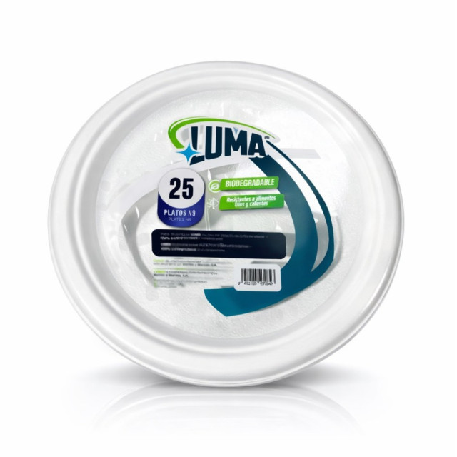 Platos biodegradables LUMA