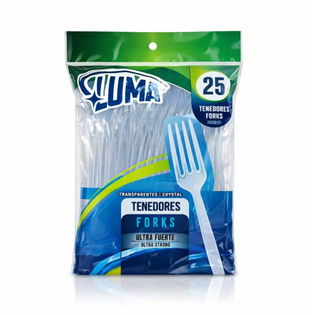 Tenedor transparente